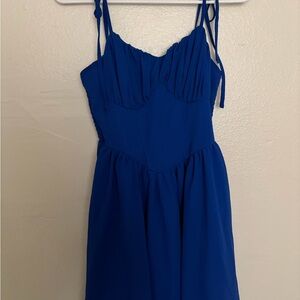 SHEIN Vibrant Blue Dress
